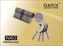 DAMX Цилиндр прос. ключ-ключ N 60 mm AB
