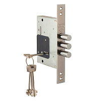 Kale  Замок врезной 257L-BS60-CP-4KEY-(w/oSP,w/oRos) (сувальдный) STB 257L0000040