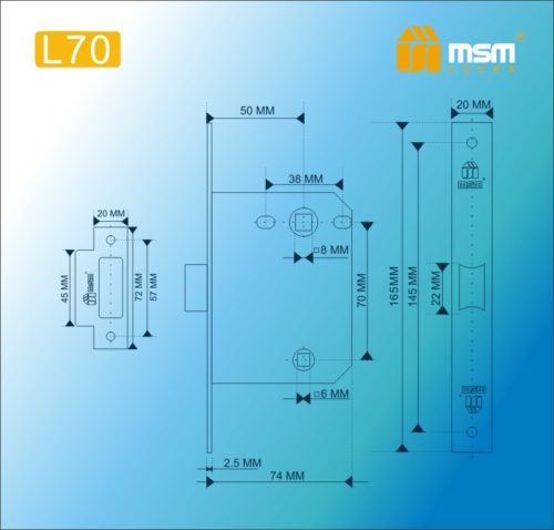 MSM Защёлка L70 SN (мат.никель)