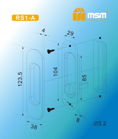 Ручка для раздвижных дверей RS-1-A SN (матовый никель)