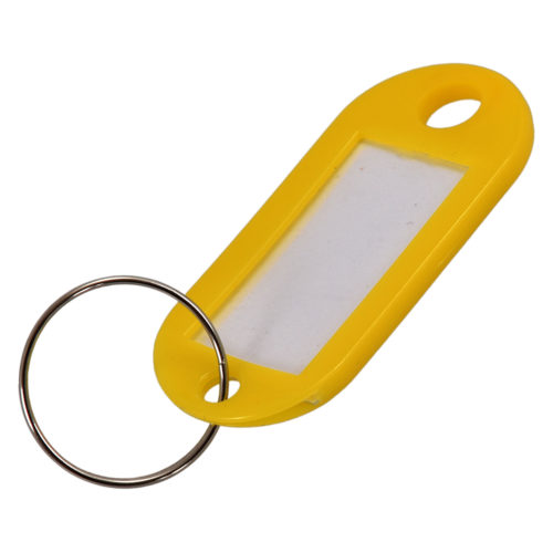 Бирка для ключей пластиковая (жёлтый)