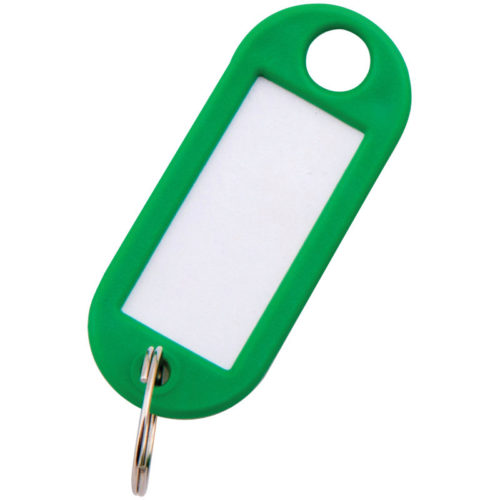 Бирка для ключей пластиковая (зелёный)