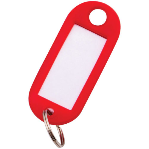 Бирка для ключей пластиковая (красный)