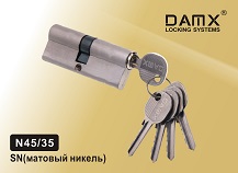 DAMX Цилиндр прос. ключ-ключ N 80 mm (45/35) SN