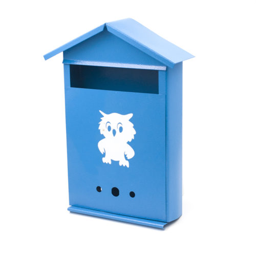 Ящик почтовый  Домик  с замком К (синий)