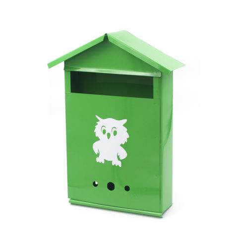 Ящик почтовый  Домик  с замком К (зелёный)