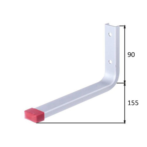 Крюк настенный прямой алюминиевый 90х155 (до 15 кг)
