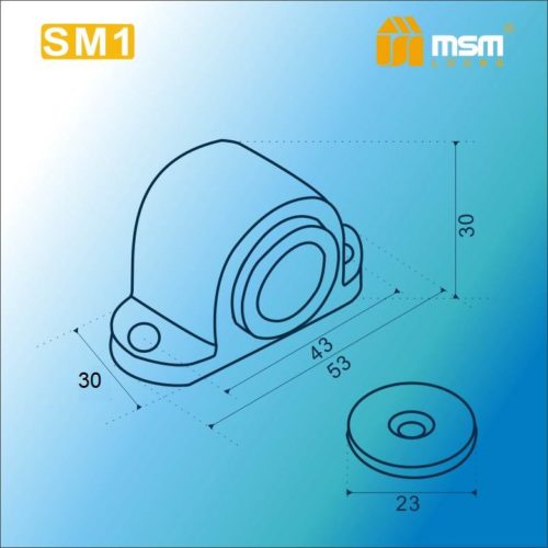 Упор дверной магнитный напольный МСМ SM1 CP