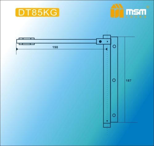 Доводчик дверной пружинный MSM DT85KG серебро