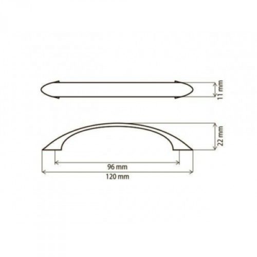 Ручка мебельная, дуга 5001-06 96 мм (хром) - 181011