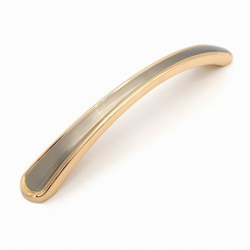 Ручка-скоба мебельная 701-128 (никель+золото)