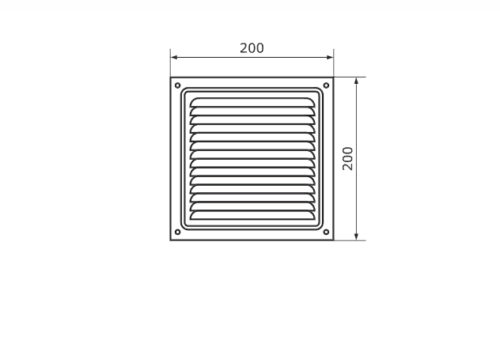 Решетка вент. 200х200 мм (белая)