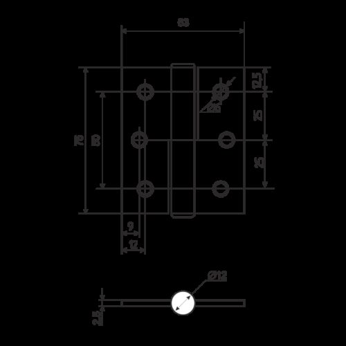 Н-М  Петля УНИВ. 3 -2ВВ СНР АС (старая медь) с колпачком