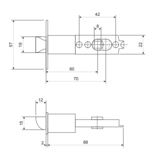 Защелка 8023-03-G  Апекс