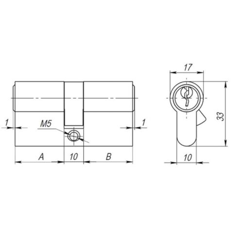 PALLADIUM Цилиндровый механизм 70 C ET AB