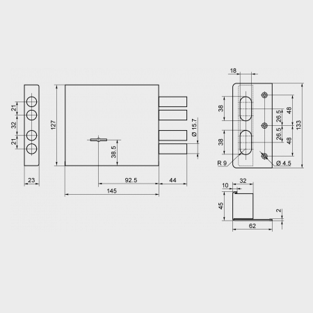 Замок накладной BORDER 86000 К Н-8 (ЗН4-8/75) г.Рязань
