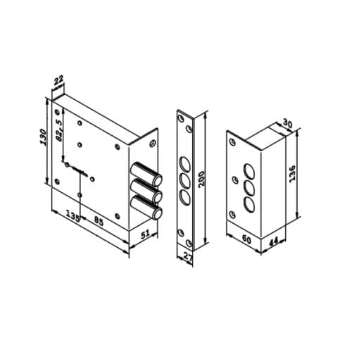 Замок накладной 111.11.003 :1 ZSI (аналог Керберос)  н/к