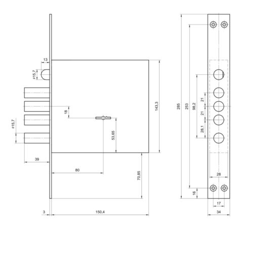 Замок врезной BORDER 77740 К 9-8 г.Рязань
