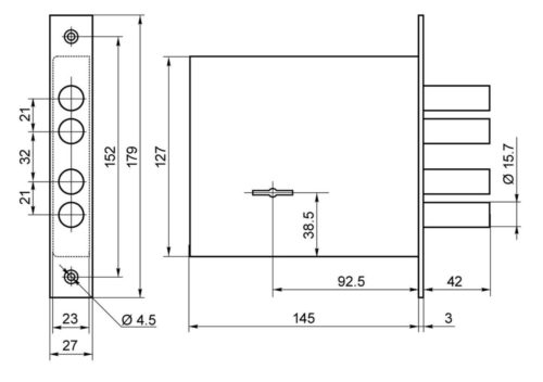 Замок врезной BORDER 82100 К 8-8 (5 ключей/85 мм) г.Рязань