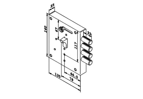 Замок накладной 131.11.003 :1 ZSI (аналог Керберос) н/к гаражный