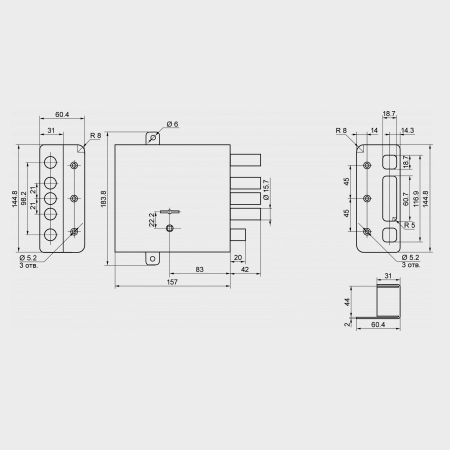 Замок накладной BORDER 86200 К Н-8 Т г.Рязань