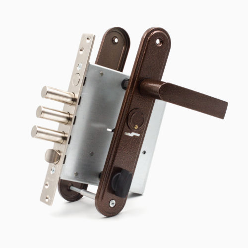 Замок врезной ЗВ9 144.0.0 (левый/без тяг)  Меттэм  - с ручками