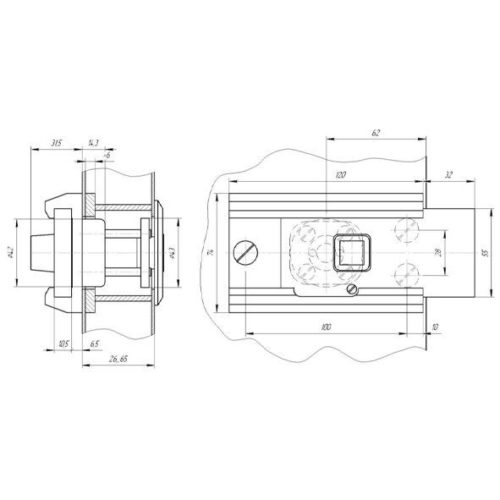 Замок накладной  Барьер-2Р  длина стержня ключа 108 мм г.С-Пб