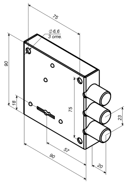 CERBER Замок накладной СГ-720 016