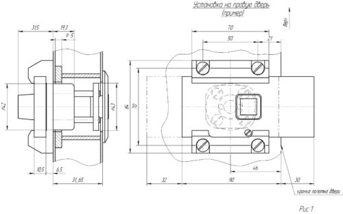 Замок накладной  Барьер-4Р  длина стержня ключа 108 мм г.С-Пб