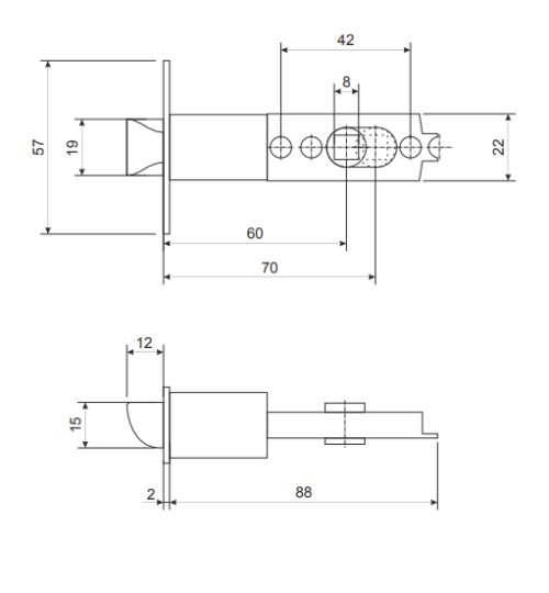 Защелка 8026-01-GM/G  Апекс