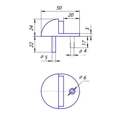 Упор дверной DS-0002-AB  Апекс