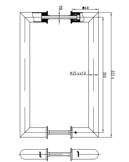 Ручка-скоба HC-0926-25/300-INOX
