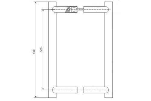 Ручка-скоба HC-0902-25/300-INOX