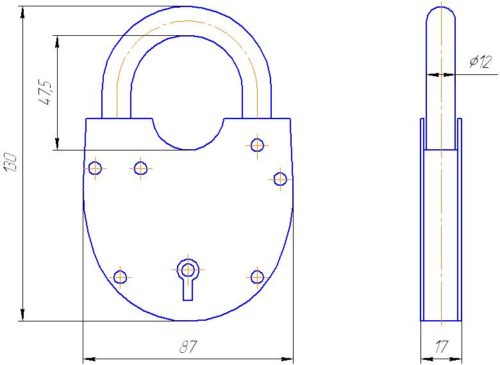 Замок навесной ЗВС-5 г.Н-Новгород