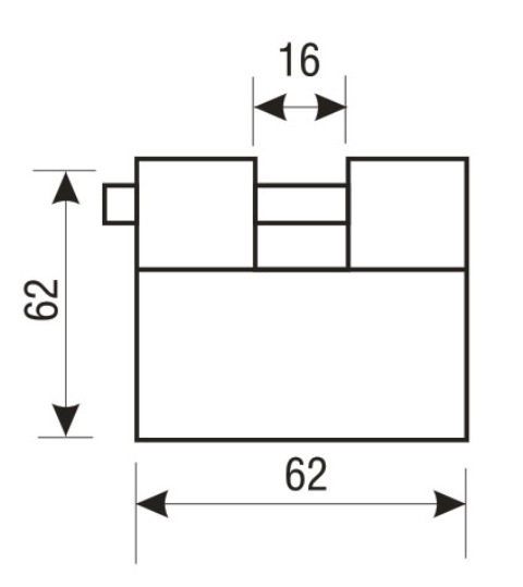 Аллюр  Замок навесной ВС2-8С (НВ-970)