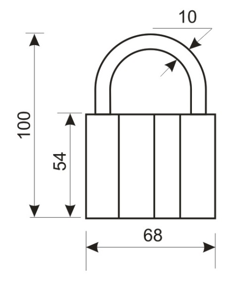 Аллюр  Замок навесной HZ-470 (ВС1Ч-470)