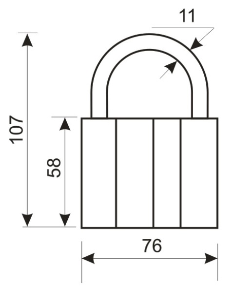 Аллюр  Замок навесной HZ-480 (ВС1Ч-480)
