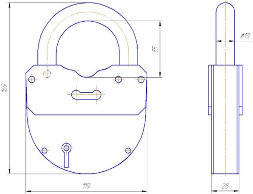 Замок навесной ЗВС-1 г.Н-Новгород