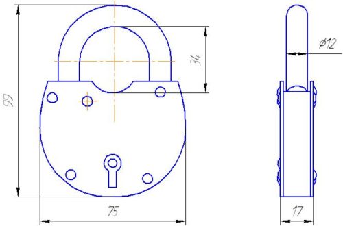 Замок навесной ЗВС-2 г.Н-Новгород