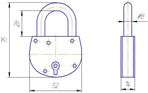 Замок навесной ЗВС-3 г.Н-Новгород