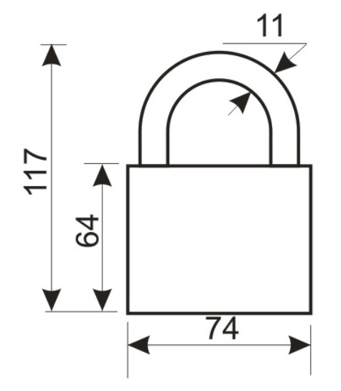 Аллюр  Замок навесной HG-4508 (ВС1Ч-4508)
