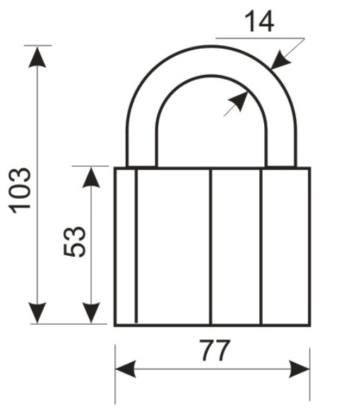 Аллюр  Замок навесной ВС2С (AL-780)
