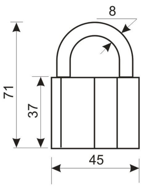 Аллюр  Замок навесной ВС2-26С (AL-750)