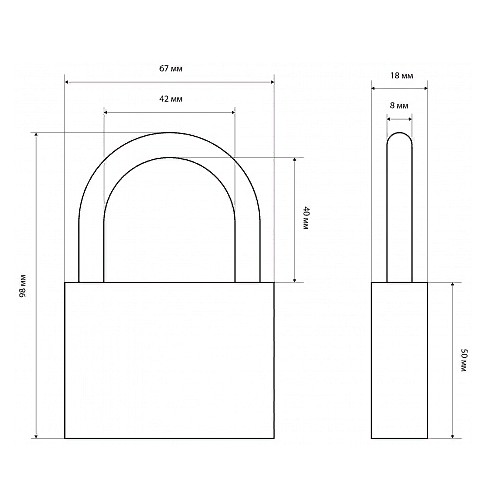 Стандарт  Замок навесной HG-375