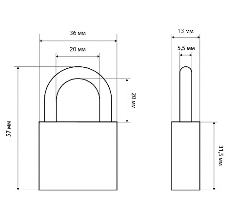 Стандарт  Замок навесной HG-340