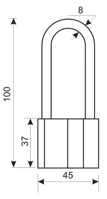Аллюр  Замок навесной ВС2-26-01С (AL-750 L)