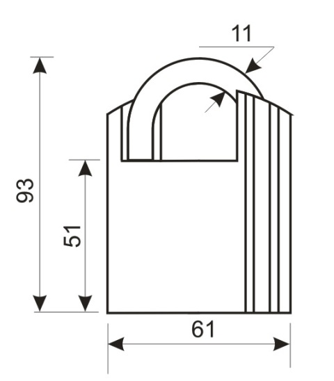 Аллюр  Замок навесной HA-601 (ВС2Ч-601)