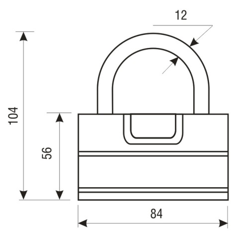 Аллюр  Замок навесной ВС2-7С (А-80)