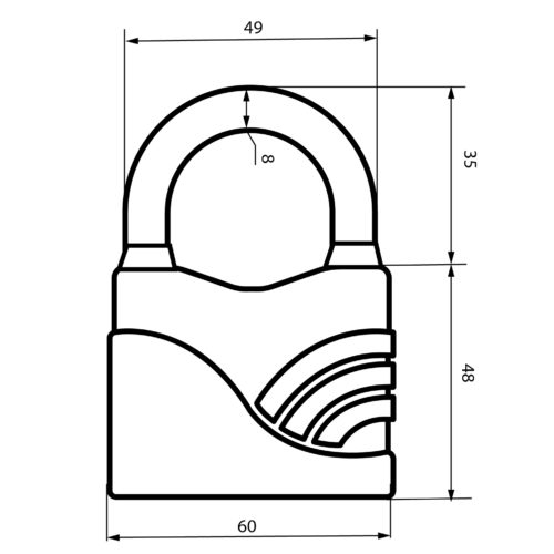 Авангард  Замок навесной ВС2Л-60 БЛЮЗ d9 мм