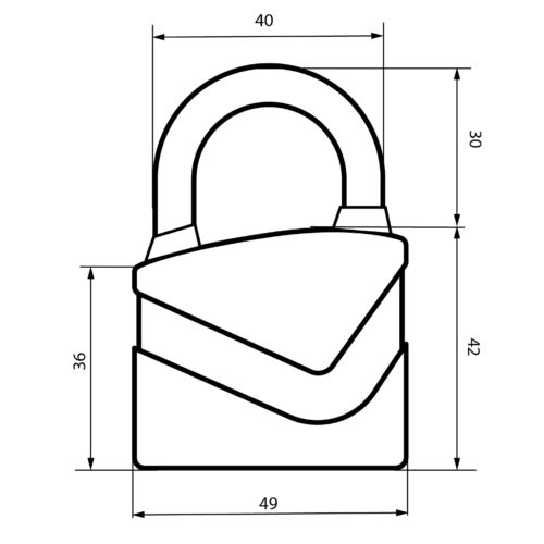 Авангард  Замок навесной ВС2Д-50 ДИСКО (синий) d8мм